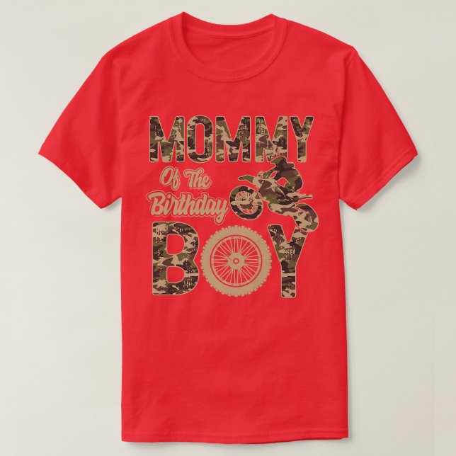 T-shirt Mommy of the Birthday Boy Dirt Bike 4th B-day Part (Design devant)
