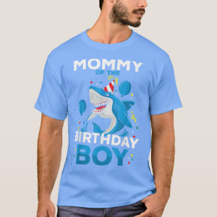 T-shirt Mommy of the Birthday Boy Shark Ocean Thème Matchi