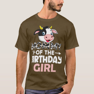 T-shirt Mommy of the Birthday Girl Cows Farm Vache Maman