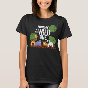 T-shirt Mommy of the WILD ONE Safari Première fête d'anniv