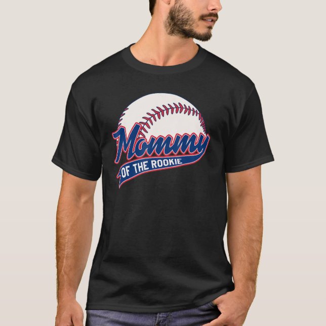 T-shirt Mommy Rookie Anniversaire de baseball Thème de la  (Devant)