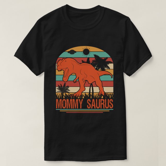 T-shirt MOMMY SAURUS Dinosaur Vintage (Design devant)
