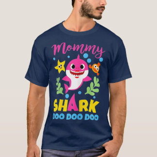 T-shirt Mommy Shark Cadeau mignonne bébé requin Famille de