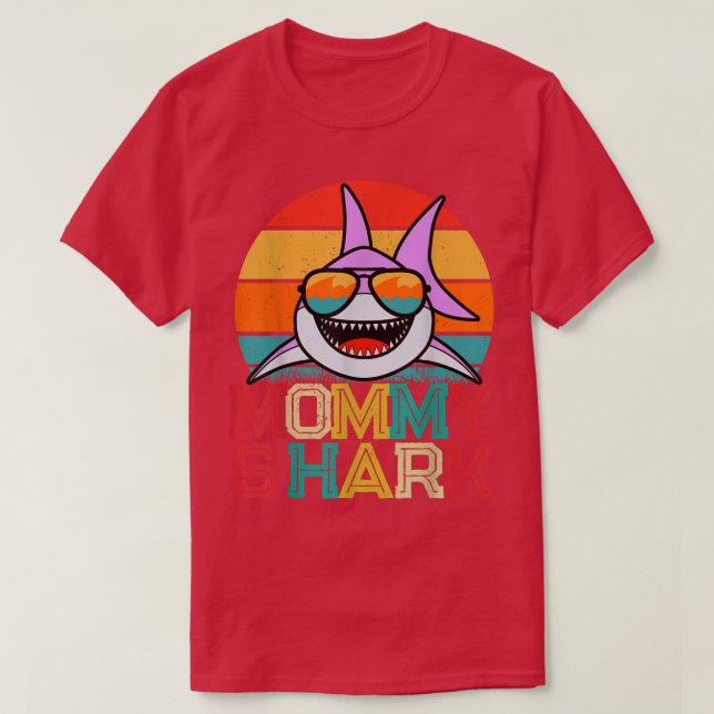 T-shirt Mommy Shark Pour Moms & Grandmas Cadeaux Pour Mère (Design devant)