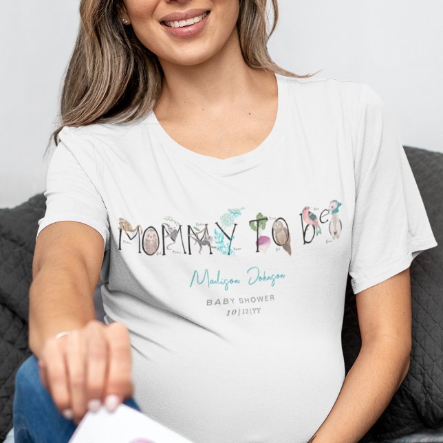T-shirt Mommy to Be Alphabet ABC Baby shower (Mommy to Be Alphabet ABC Baby Shower T-Shirt)