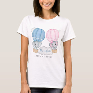 T-shirt Mommy to Be Elephant Balloon Baby shower