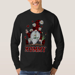T-shirt Mommy Valentines Day Gnome Buffalo Plaid