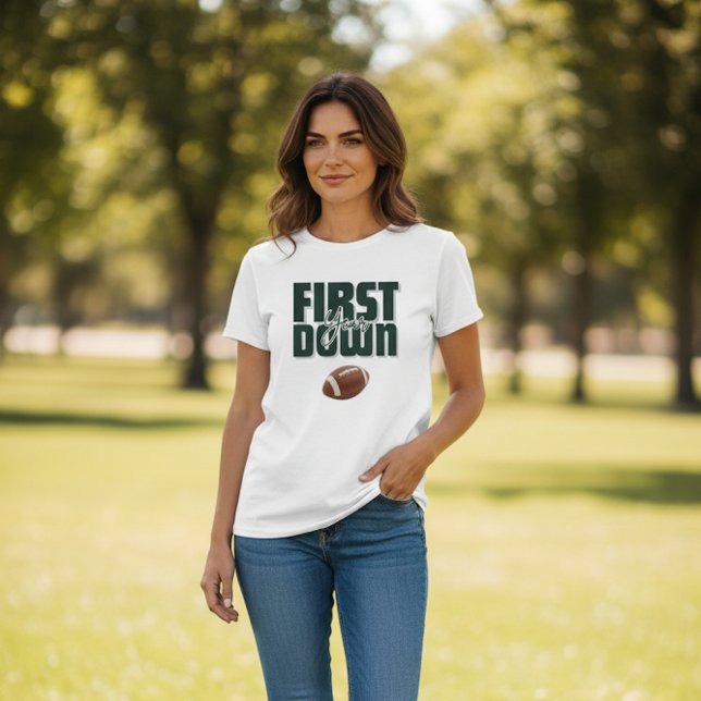 T-shirt Mommy's First Year Down Football Design (Créateur téléchargé)