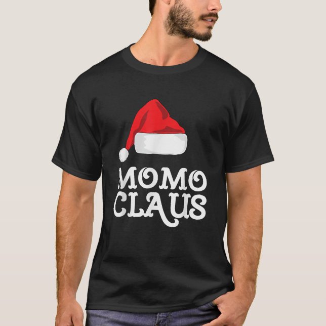 T-shirt Momo Claus Christmas Santa s Hat Pajama Family Xma (Devant)