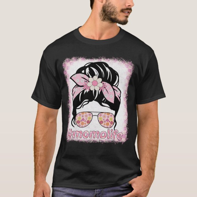 T-shirt Momo Messy Bun Bleaches Super Fleur Hippie Mothe (Devant)