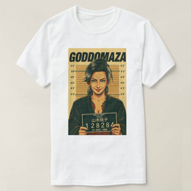 T-SHIRT MOMOKO MUGSHOT 1984 COLORÉ (Design devant)
