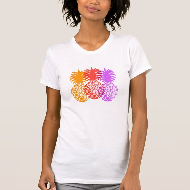 T-shirt Momona Pineapple Hawaiian Tropical (Devant)
