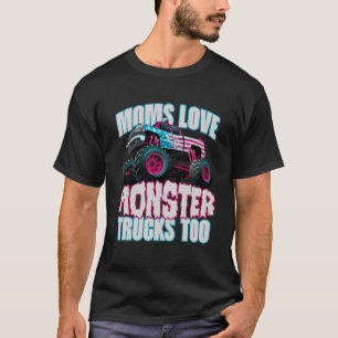 T-shirt Moms Aime Les Camions Monster Trop Mignonne Fête d
