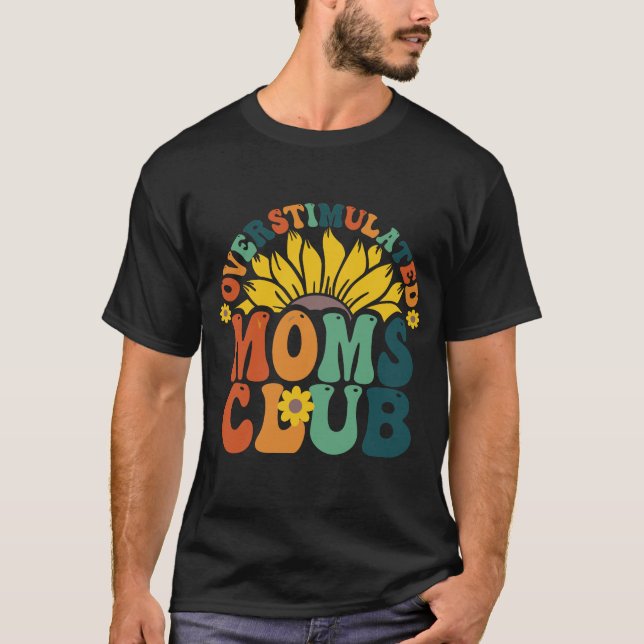 T-shirt Moms Club Shirt, mignonne Rétro pour maman (Devant)