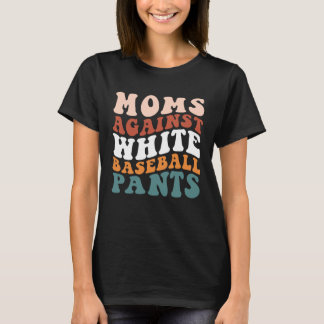 T-shirt Moms Contre Le Baseball Blanc Pants Baseball Saiso