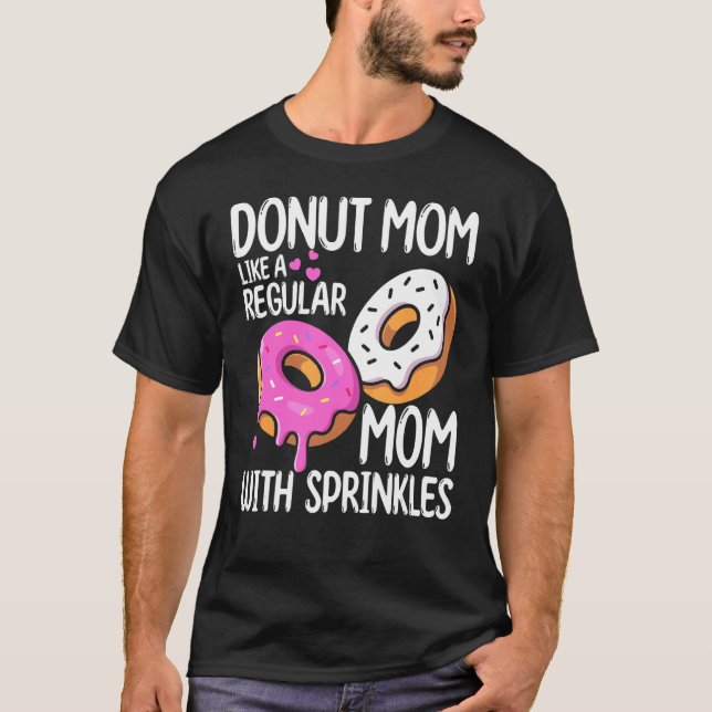T-shirt Moms Foodie Foodie Donut Maman Comme Une Maman Rég (Devant)