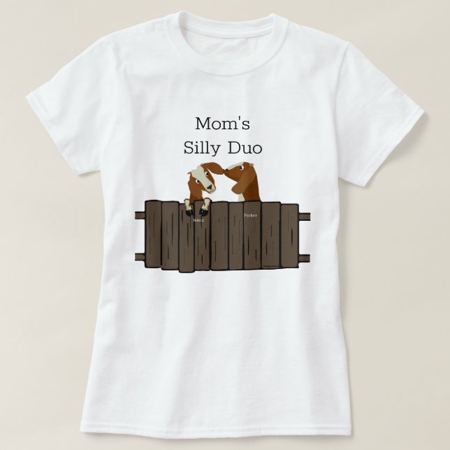 T-shirt Moms Silly Duo 2 Chèvres (Design devant)
