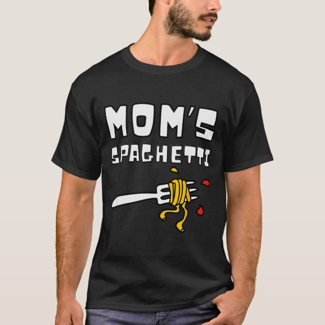 T-shirt Mom's Spaghetti Funny Toddler Kids  (Devant)