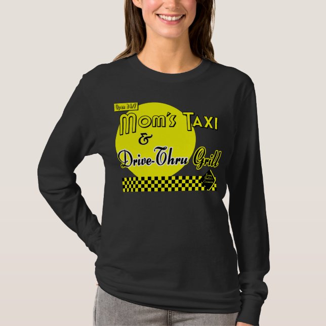 T-shirt Moms Taxi & Drive-Thru Retro Dire (Devant)