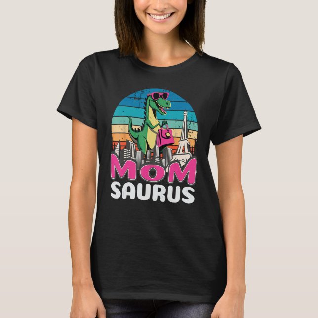 T-shirt Momsaurus T Rex Dinosaur Maman Famille Saurus (Devant)