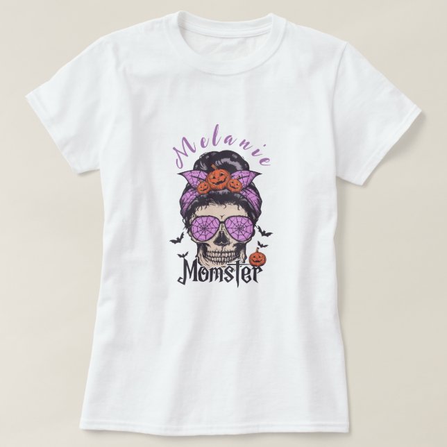 T-shirt Momster cadeau Halloween pour maman (Design devant)