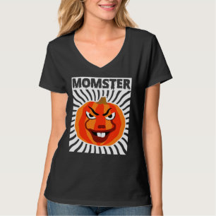 T-shirt 🎃 Momster Funny Citrouille Halloween Éffrayant Ma