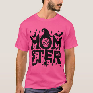 T-shirt Momster Funny Halloween Mom Design boy family frie