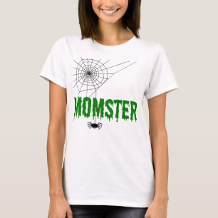 T-shirt Momster Green Driving Police Spider Web