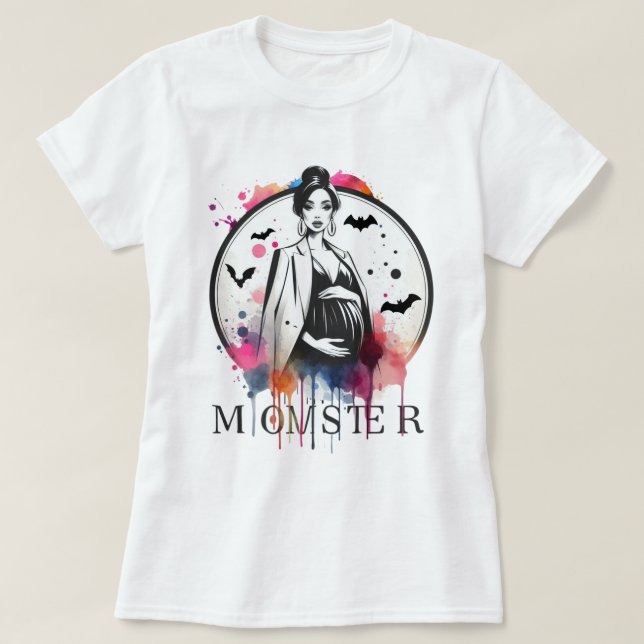 T-shirt Momster Halloween Baby Faire-part (Design devant)