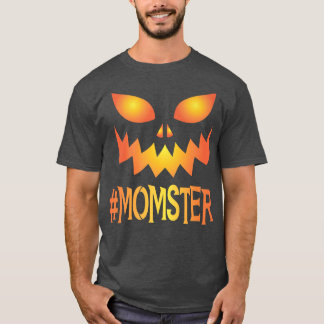 T-shirt Momster Halloween Citrouille Face Jack-o'-lantern