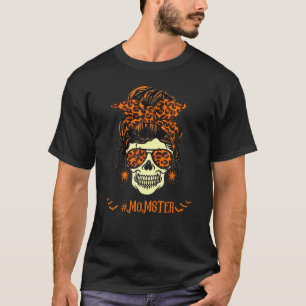 T-shirt Momster Halloween Costume Crâne Maman Messager Che