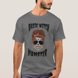 T-shirt Momster simple sorcière mignonne drôle Crâne sucre