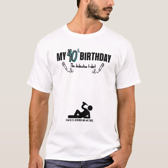 T-shirt Mon 40E Anniversaire, Idée Pour 40 Ans, 40E Annive (Devant)