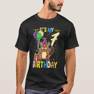 T-shirt Mon 7e castor anniversaire