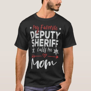 T-shirt Mon adjoint préféré me traite de maman Sheriff