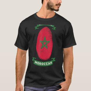 T-shirt Mon Adn Est Marocain Maroc Drapeau Drapeau Nation