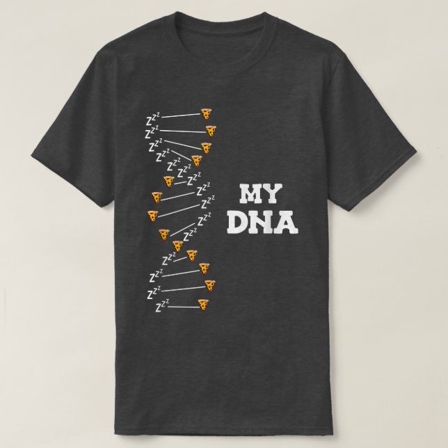 T-shirt Mon Adn Est Pizza Et Dormir 10472414 (Design devant)