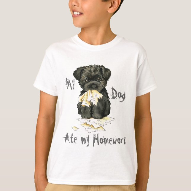 T-shirt Mon Affenpinscher A Mangé Ma Maison (Devant)