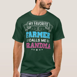 T-shirt Mon Agriculteur Favori M'Appelle Grand-Mère Père M