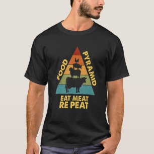 T-shirt Mon alimentation Pyramide Carnivore Cow Cow Cog Po