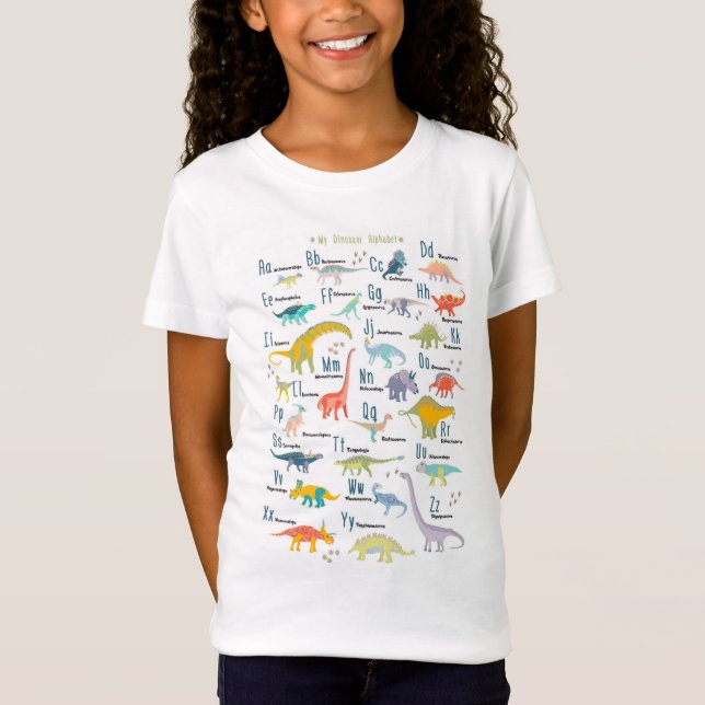 T-Shirt Mon alphabet de dinosaure (Devant)