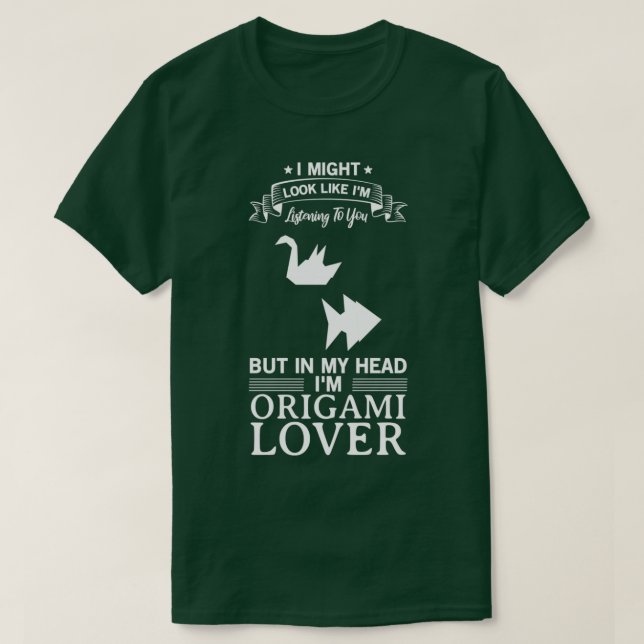 T-shirt Mon Amant Origami Drôle Design pour cadeau (Design devant)