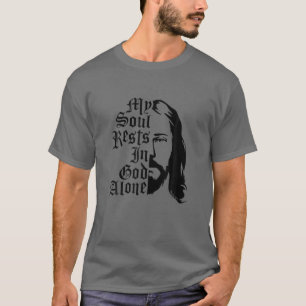 T-shirt Mon Âme Reste Seule En Dieu - Citation De La Bible