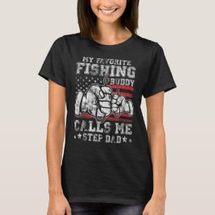 T-shirt Mon ami de pêche préféré Appelez-moi Étape Papa US