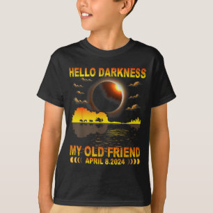 T-shirt Mon ami d'obscurité éclipse solaire Hello