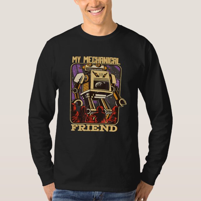 T-shirt Mon ami mécanicien Robot Cyborg Toy (Devant)