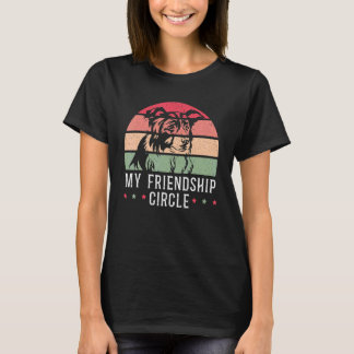 T-shirt Mon amitié Cercle Chien Chien Chien Chien Paw Love