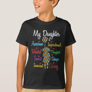 T-shirt Mon Amour Fille Puzzle Autistique Cool Autisme Awa
