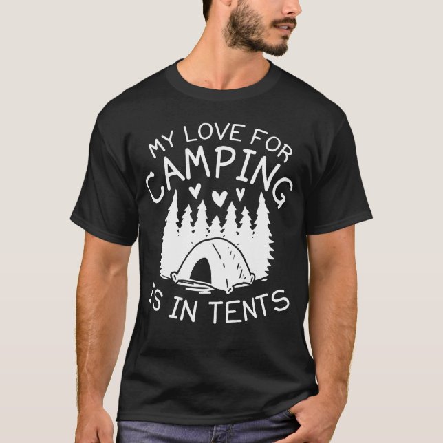 T-shirt Mon amour pour l'ami du camping (Devant)