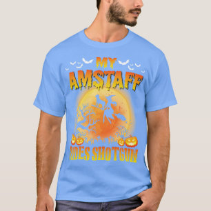 T-shirt Mon Amstaff Chien Rides Tiré Joyeux Chien Du Jour
